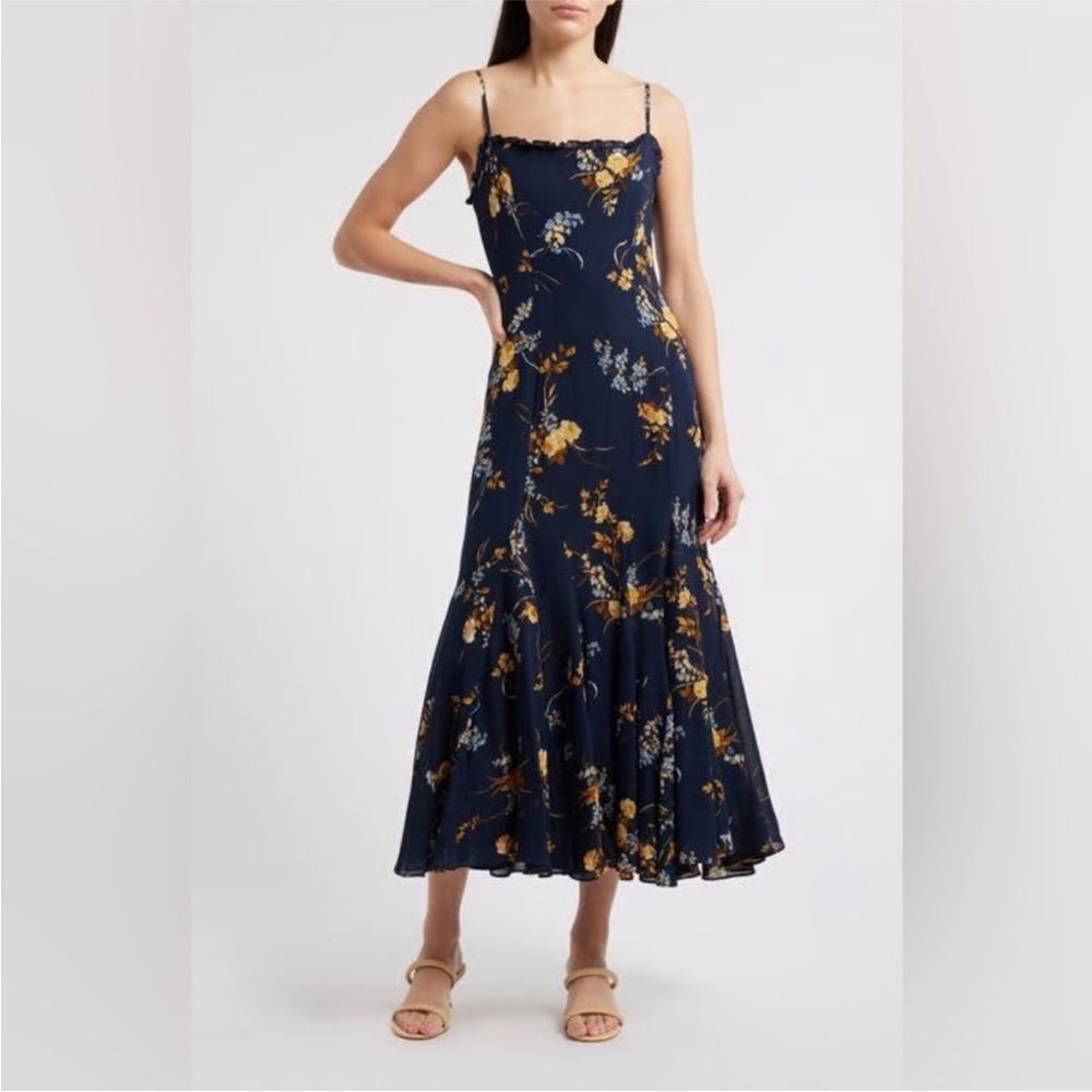 REFORMATION Lilibet Dress in Navy